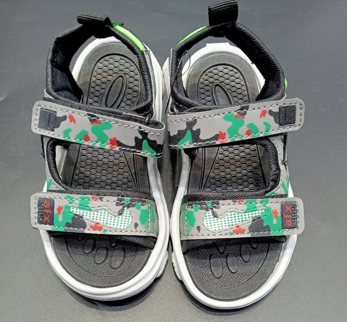 Trickster Grey Kids Sports Sandals